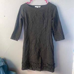 Boden 4R Jersey Knit Charcoal Dress Classic career minimalist neutral mod office